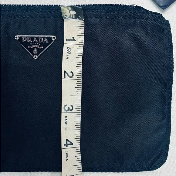 Authentic Prada 3pc Vintage Vela Pouch Set w Cards and Dustbag - Picture 12 of 15